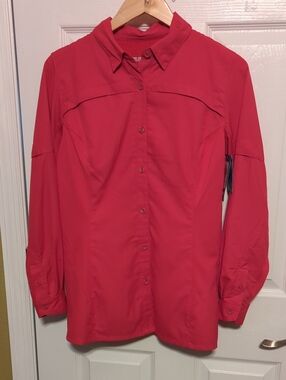Reel Legends Bright Rose Button-Down Shirt